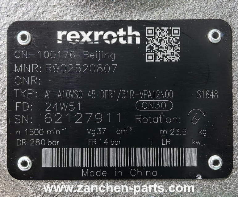 Rexroth R902520807 Piston Pump AA10VSO45DFR1/31R-VPA12N00-S1648